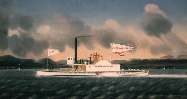 James Bard John Birkbeck, steam towboat, in oil on canvas painting by James Bard. Later renamed J.G. Emmons, and served immigration facilities on Ellis Island. Norge oil painting art